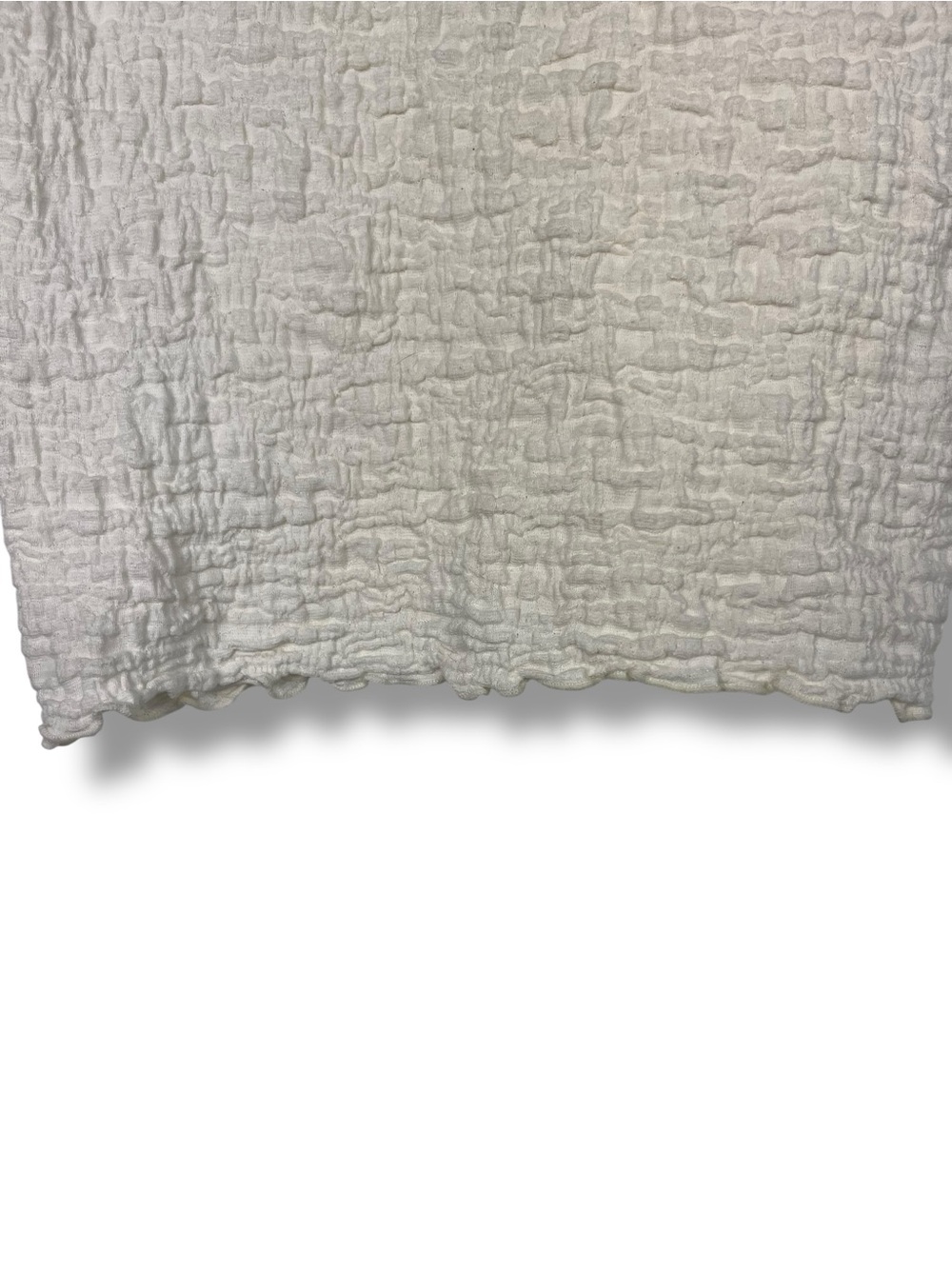 Madewell Popcorn-Knit Twist-Front Sleeveless Top XS Antique Cream 90s - Picture 9 of 9